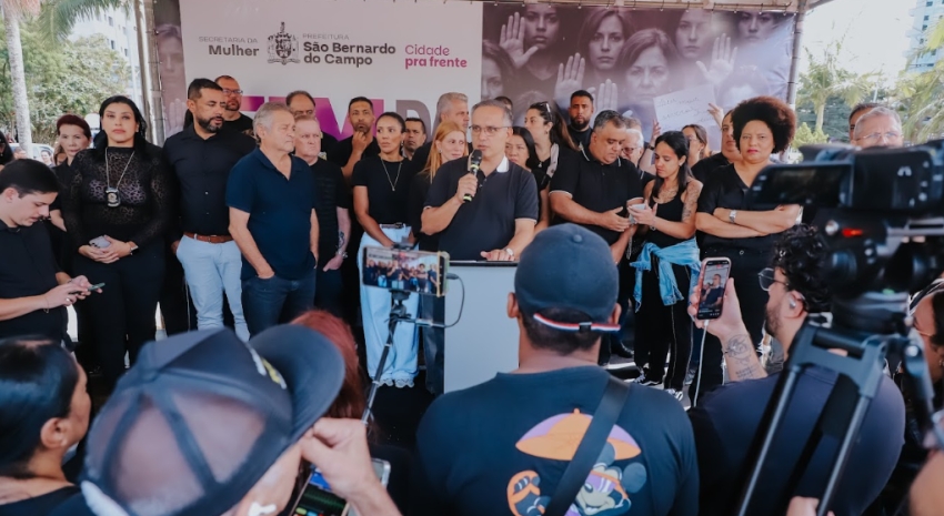 Em ato pelo fim da violência contra as mulheres, São Bernardo mobiliza petição por mudança na legislação