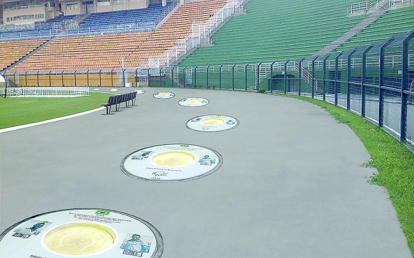 Pacaembu ganha cal&ccedil;ada da fama