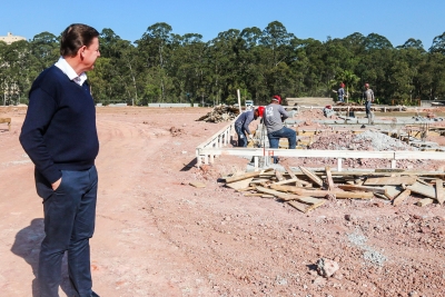 Prefeito Orlando Morando vistoria avanço nas obras do Parque da Cidadania de São Bernardo