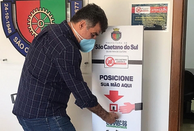 Vereador Parra quer totens de álcool em gel nos espaços públicos de São Caetano