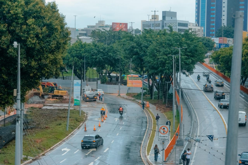 Obras do Viaduto Estaiado do Paço promovem alterações viárias no acesso da Avenida Pereira Barreto para a Rua Jurubatuba