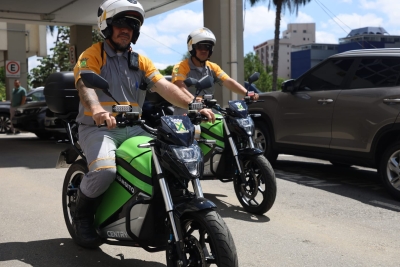 Santo Andr&eacute; inicia testes com motos el&eacute;tricas para monitoramento do tr&acirc;nsito