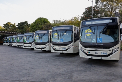 São Caetano renova frota do transporte municipal com nove ônibus 0 km, acessíveis, com ar-condicionado e wi-fi