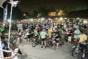 Pedal Noturno comemora um ano com recorde de participantes em S&atilde;o Caetano